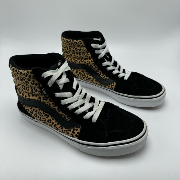 Vans Sk8 Hi Tapered Sneaker Leopard Print High Top Skate Shoe Size 7 - Picture 2 of 10